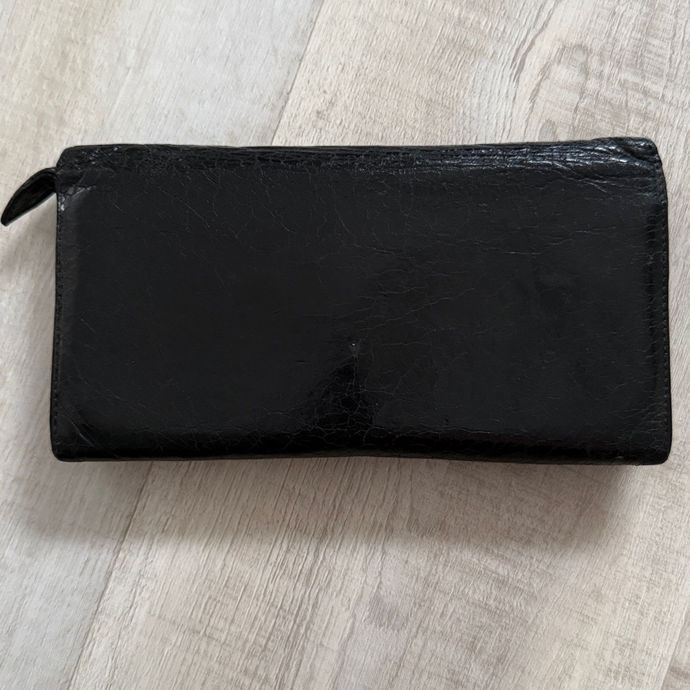 Balenciaga Black Lambskin Leather Classic Wallet - Picture 2 of 10
